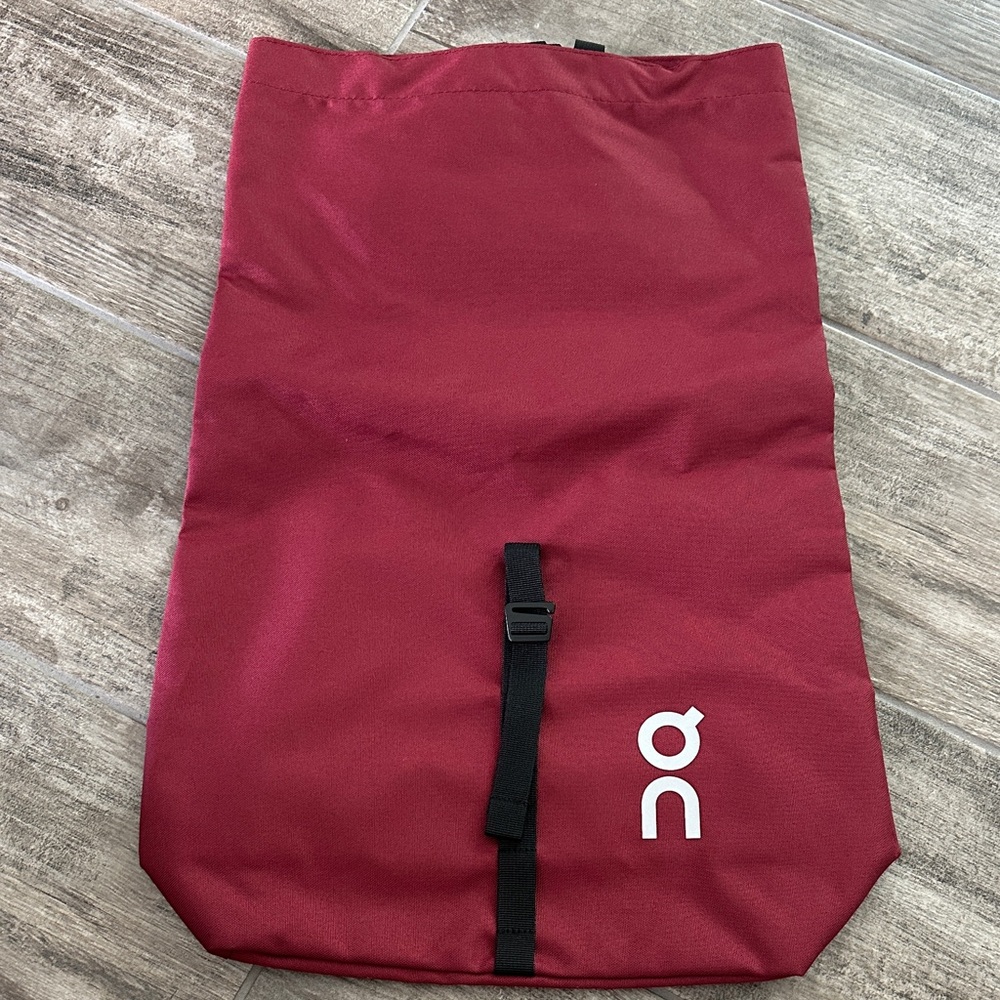 On Running Burgundy Roll-Top Backpack